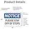 Signmission Please Stay Off Of Steps, 14 in W x Rectangle, Vinyl Decal OS-2PACK-NS-D-1014-L-17596 - alternate 4